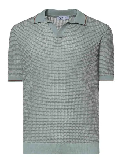 Giuliano Galiano Cotton Polo In Green