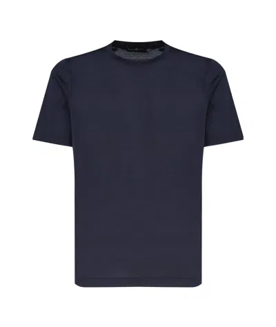 Giuliano Galiano Crew-neck Cotton T-shirt In Black