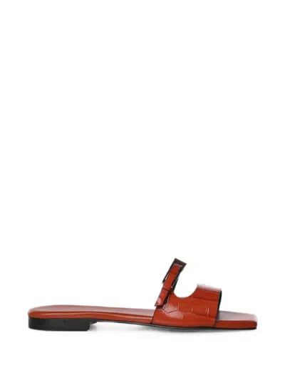 Giuliano Galiano Croc-effect Buckle-fastening Sandals In Multi