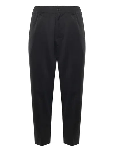 Giuliano Galiano Astro Wool Blend Gabardine Pant In Black
