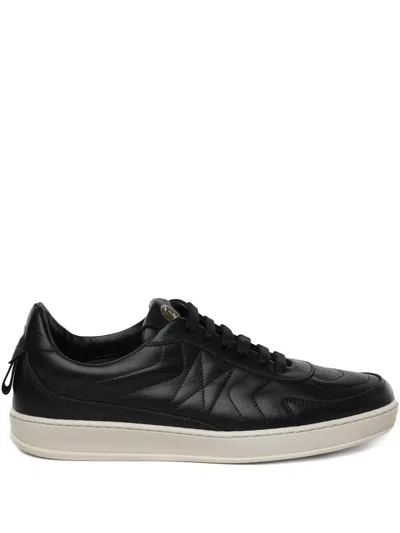 Giuliano Galiano Quilted Lace-up Sneakers In Black