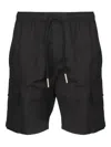 Giuliano Galiano Elastic-waist Cargo Shorts In Black