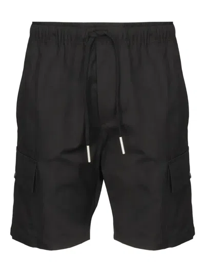 Giuliano Galiano Elastic-waist Cargo Shorts In Black