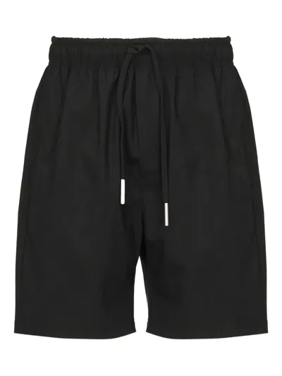 Giuliano Galiano Elasticized-waist Drawstring Track Shorts In Black