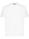 Giuliano Galiano Crew-neck Cotton T-shirt In Bianco