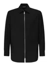 Giuliano Galiano Magik Zip-front Shirt In Black
