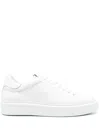 Giuliano Galiano Lace-up Calf-leather Sneakers In Weiss
