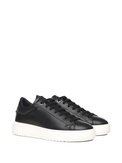 Giuliano Galiano Leather Sneakers In Black