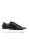 Giuliano Galiano Leather Sneakers With Crocodile Effect In Black
