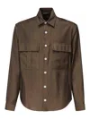 Giuliano Galiano Button-flap Pocket Shirt In Brown