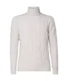 Giuliano Galiano Long-sleeved Turtleneck Sweater In White