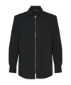 Giuliano Galiano Magik Zip-front Shirt In Black