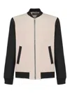 Giuliano Galiano Two-tone Bomber Jacket In Black