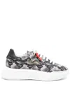 Giuliano Galiano Nemesis Python-print Leather Sneakers In 黑色