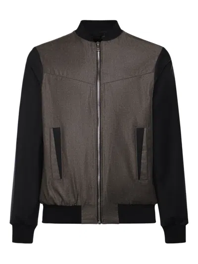 Giuliano Galiano Steve Wool Bomber Jacket In Multi