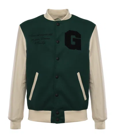 Giuliano Galiano Patchwork Baseball Jacket In Animal Print