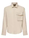 Giuliano Galiano Pocket Long-sleeve Shirt In Neutral