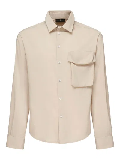 Giuliano Galiano Pocket Long-sleeve Shirt In Neutral