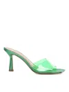Giuliano Galiano 70mm Transparent-strap Sandals In Green