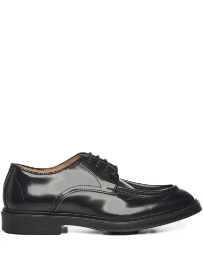 Giuliano Galiano Round-toe Leather Derby Shoes In Black