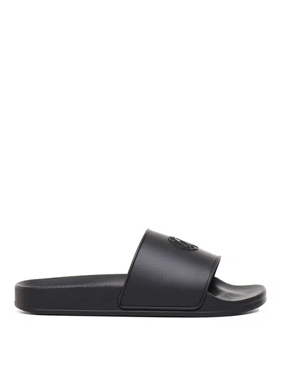 Giuliano Galiano Shark Slip-on Sandals In Black