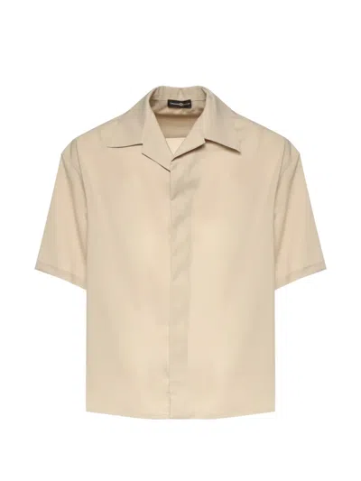 Giuliano Galiano Short-sleeve Camp-collar Shirt In Neutral