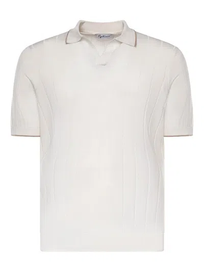Giuliano Galiano Silk Polo In White