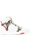 Giuliano Galiano Snake-print High-top Sneakers In White