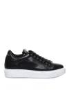 Giuliano Galiano Textured Leather Low-top Sneakers In Negro