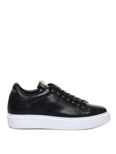 Giuliano Galiano Road Crocodile-embossed Sneakers In Negro