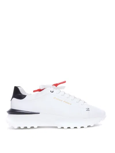 Giuliano Galiano Sneakers With String Closure And Logo In White