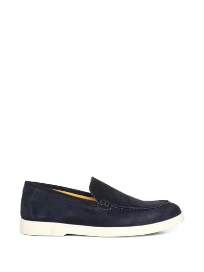 Giuliano Galiano Suede Loafers In Blue