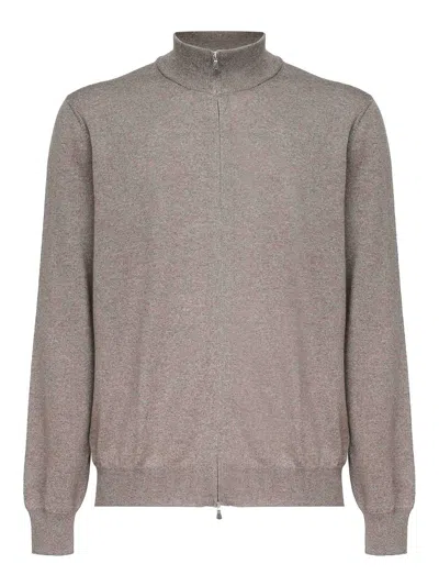 Giuliano Galiano Sweatshirt With Zip Closure In Gray