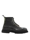 GIULIANO GALIANO TIGER LEATHER ANKLE BOOTS