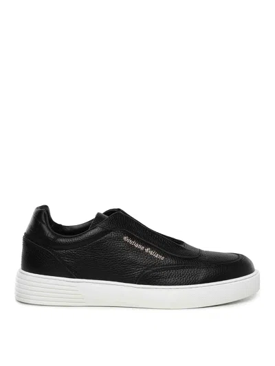 Giuliano Galiano Victory Sneakers In Nappa Leather In Black