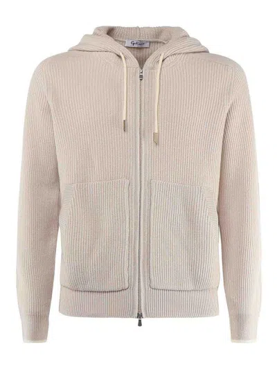 Giuliano Galiano Virgin Wool Blend Sweatshirt In Neutral