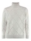 Giuliano Galiano Virgin Wool Quilted Knit In White
