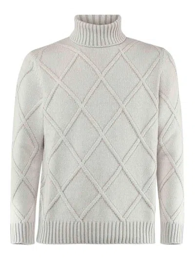 Giuliano Galiano Virgin Wool Quilted Knit In White