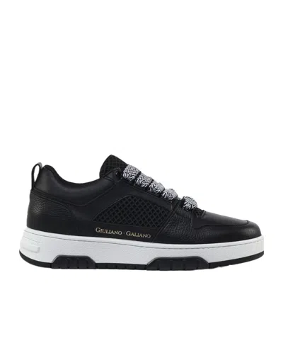 Giuliano Galiano Vyper Logo-print Leather Sneakers In Black