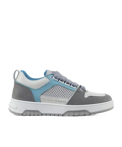 Giuliano Galiano Vyper Logo-print Leather Sneakers In Gray