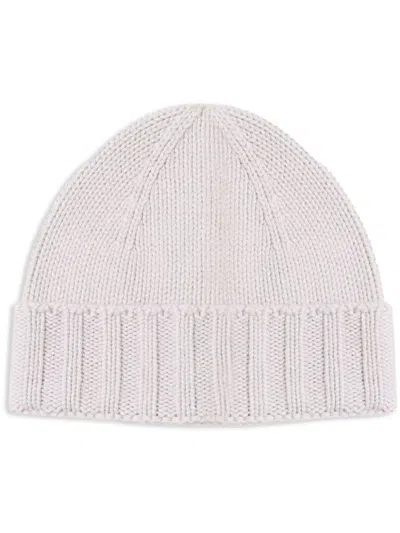 Giuliano Galiano Wool Beanie Hat In Neutrals