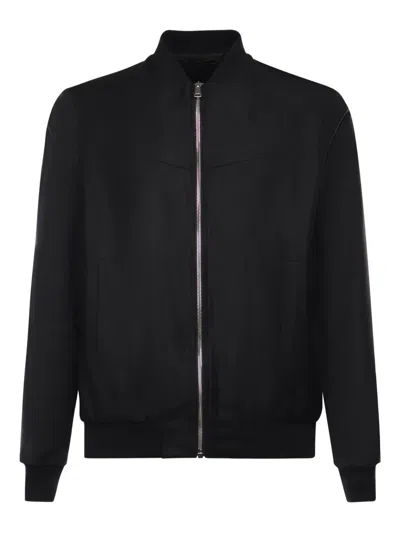 Giuliano Galiano Zip Bomber Jacket In Black