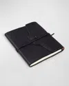 Giulio Giannini E Figlio Caravaggio Leather Tie Notebook, Black