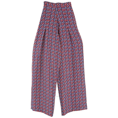 Giuliva Heritage Amanda Wide Leg Trousers In Multicolor