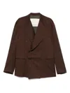 Giuliva Heritage Stefano Double-breasted Blazer In Brown