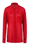 Giuliva Heritage Carmen Crepe De Chine Shirt In Red