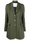 Giuliva Heritage Single Breasted Hunting Blazer With Leather Belt In Green