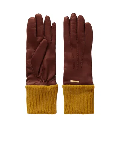 Giuliva Heritage Collection Balmoral Leather Gloves In Brown
