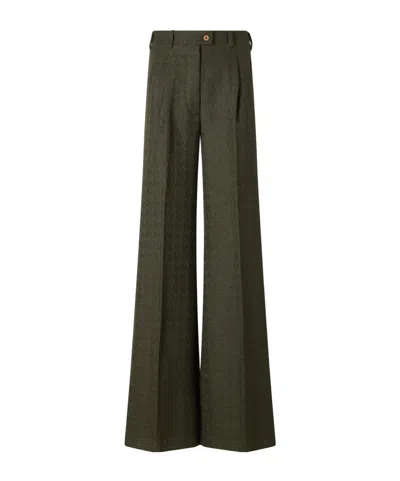 Giuliva Heritage Collection Bouclé Wide-leg Pants In Green
