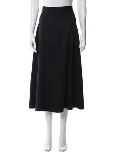 Pre-owned Giuliva Heritage Collection Camel Hair Midi Length Skirt In Blue